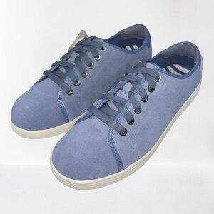 Vionic NEW Sunny Brinley Suede leather Sneakers Lace Up Shoes Size 9.5 Blue
